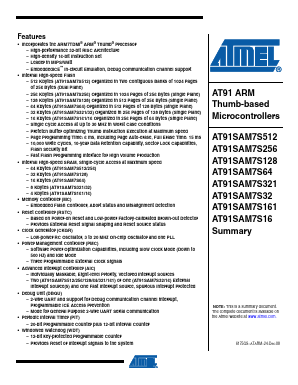 AT91SAM7S128-MU Datasheet PDF Atmel Corporation