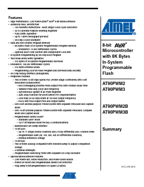 AT90PWM2 Datasheet PDF Atmel Corporation