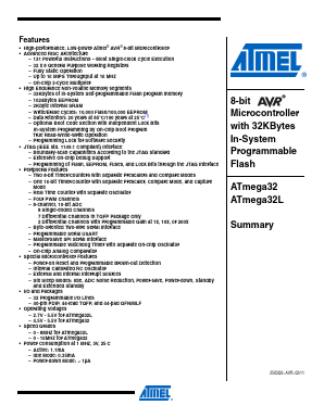 ATMEGA32-16MJ Datasheet PDF Atmel Corporation