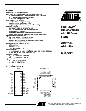 ATTINY28V Datasheet PDF Atmel Corporation