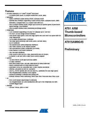 AT91SAM9G45-CU Datasheet PDF Atmel Corporation