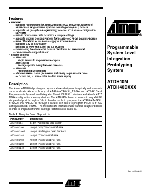 ATDH40D240 Datasheet PDF Atmel Corporation
