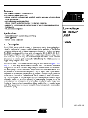 T2526N0XX-DDW Datasheet PDF Atmel Corporation