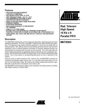 MM067206HV-15-E Datasheet PDF Atmel Corporation