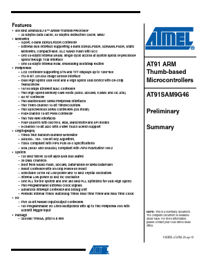 AT91SAM9G46 Datasheet PDF Atmel Corporation