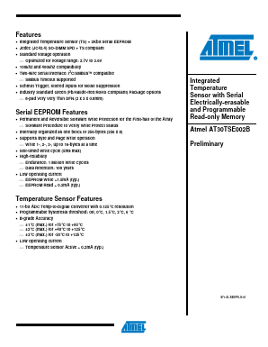 AT30TSE002B-MAH-B Datasheet PDF Atmel Corporation