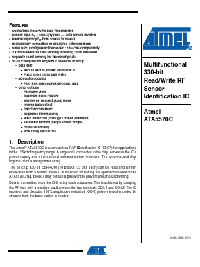 ATA5570C Datasheet PDF Atmel Corporation