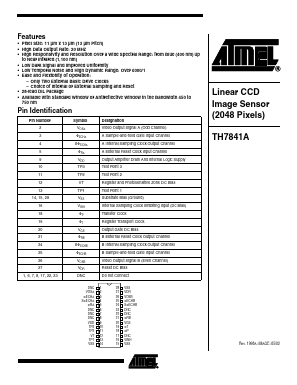 TH7841ACC-R Datasheet PDF Atmel Corporation