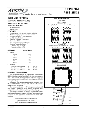 AS8E128K32Q-120/IT Datasheet PDF Austin Semiconductor