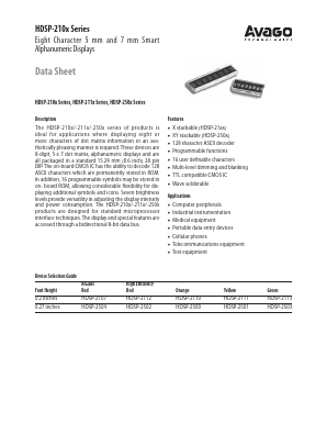 HDSP-2107 Datasheet PDF Avago Technologies