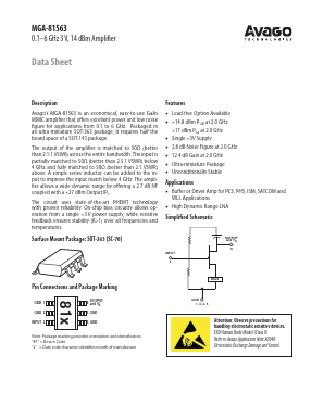 MGA-81563-TR1G Datasheet PDF Avago Technologies