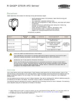 QT50R-AF2 Datasheet PDF Banner Engineering Corp.