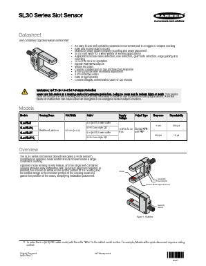 SL30 Datasheet PDF Banner Engineering Corp.