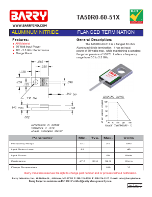 TA50R0-60-51X Datasheet PDF Vishay Barry