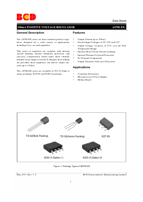 AS78L05CMTR-G1 Datasheet PDF BCD Semiconductor