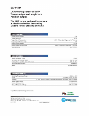 SX-4479 Datasheet PDF BI Technologies
