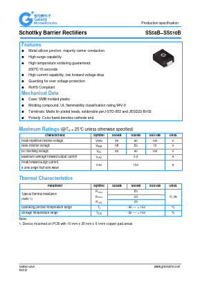 SS510B Datasheet PDF Galaxy Semi-Conductor