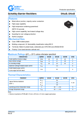 SH34B Datasheet PDF Galaxy Semi-Conductor