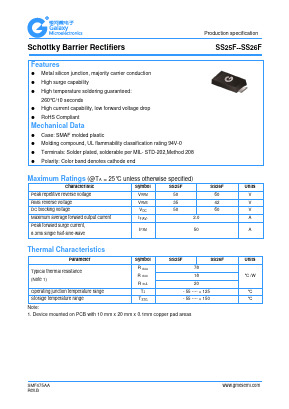 SS25F Datasheet PDF Galaxy Semi-Conductor