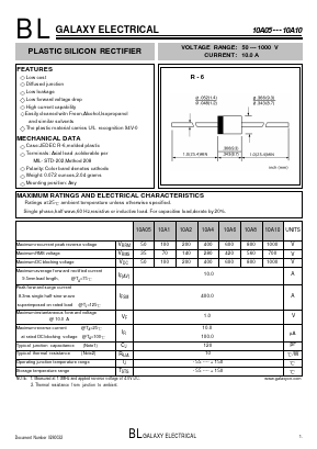 10A2 Datasheet PDF Galaxy Semi-Conductor