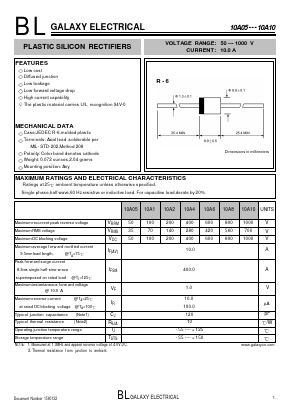 10A2 Datasheet PDF Galaxy Semi-Conductor