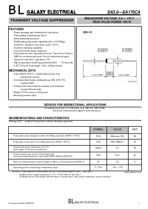 SA54A Datasheet PDF Galaxy Semi-Conductor