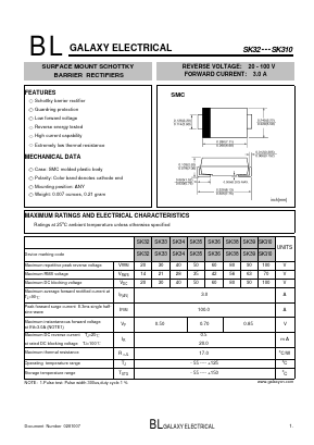 SK32 Datasheet PDF Galaxy Semi-Conductor