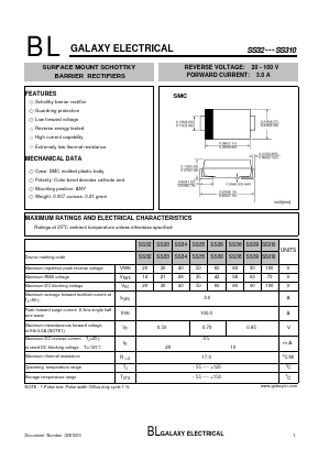SS32 Datasheet PDF Galaxy Semi-Conductor