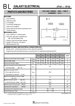 1F18_ Datasheet PDF Galaxy Semi-Conductor