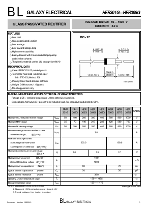 HER302G Datasheet PDF Galaxy Semi-Conductor