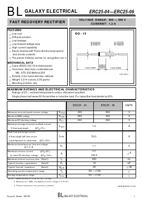 ERC25-04 Datasheet PDF Galaxy Semi-Conductor