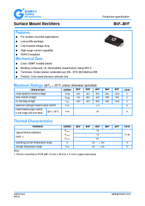 M7F Datasheet PDF Galaxy Semi-Conductor
