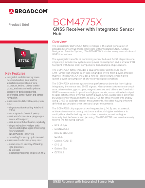 BCM47758KUB1G Datasheet PDF Broadcom Corporation