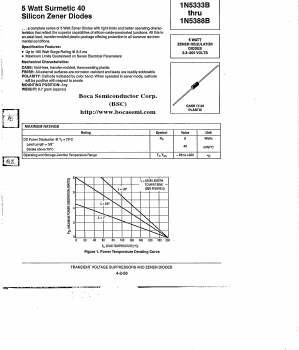 1N5338B Datasheet PDF Boca Semiconductor