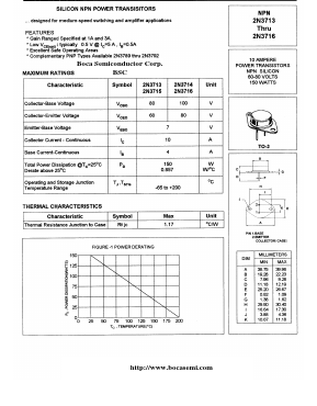 2N3715 Datasheet PDF Boca Semiconductor