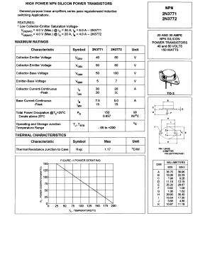 2N3772 Datasheet PDF Boca Semiconductor