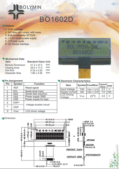 BO1602D Datasheet PDF BOLYMIN Inc