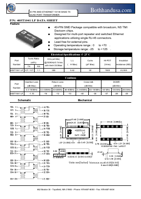 40ST1041LF Datasheet PDF Bothhand USA, LP.