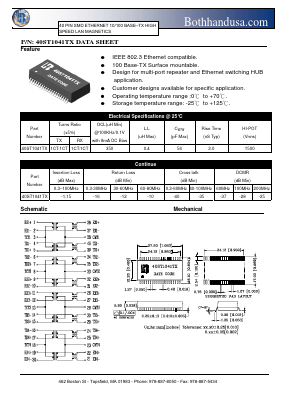 40ST1041TX Datasheet PDF Bothhand USA, LP.