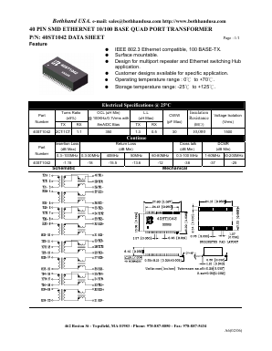40ST1042 Datasheet PDF Bothhand USA, LP.