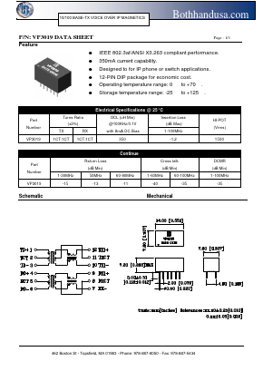 VP3019 Datasheet PDF Bothhand USA, LP.