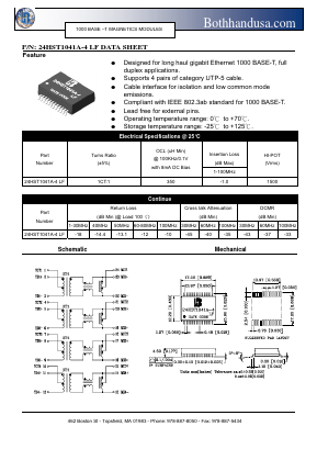 24HST1041A-4LF Datasheet PDF Bothhand USA, LP.