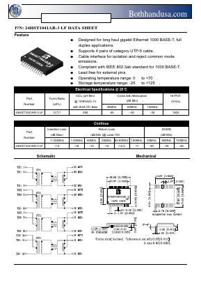 24HST1041AR-3LF Datasheet PDF Bothhand USA, LP.