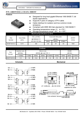 24HST1041A-4 Datasheet PDF Bothhand USA, LP.