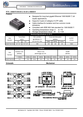 24HST1041D-2 Datasheet PDF Bothhand USA, LP.