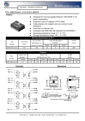 24HST1041A-2-LF Datasheet PDF Bothhand USA, LP.