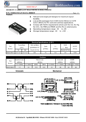 NS0013MLF Datasheet PDF Bothhand USA, LP.