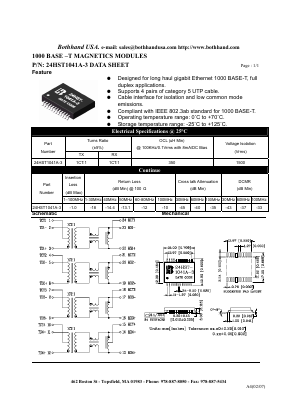 24HST1041A-3 Datasheet PDF Bothhand USA, LP.