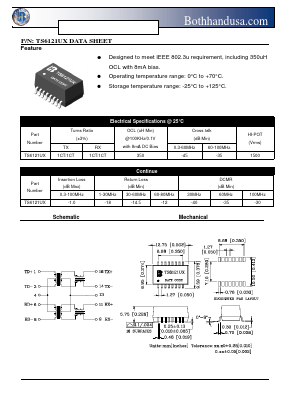 TS6121UX Datasheet PDF Bothhand USA, LP.