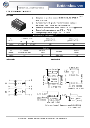 TS2024 Datasheet PDF Bothhand USA, LP.